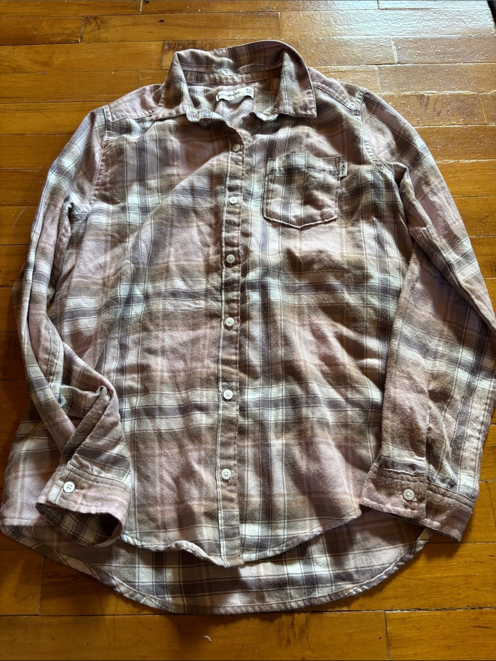 abercrombie kids Brown Plaid Button-Down Shirt